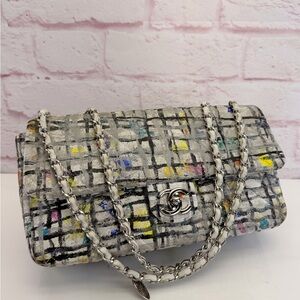 Chanel Medium Calfskin Hand Painted Graffiti Flap Bag